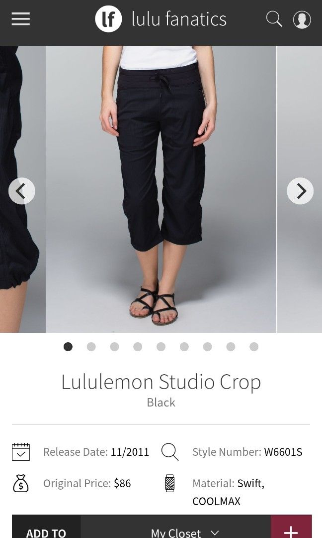 Lululemon studio crop blk dot 4 (Category: Other Bottoms) located in San Pedro. Submitted by thriftersthrift (Listing ID 1462452659, Image 1). Description: Waistline (inches) :25 Length(inches) :29 Good condition Already wash Color rate : 10 /10 🌵ALL ITEMS ARE FROM UKAY BALE SO MANAGE YOUR EXPECTATION 🌵 ASK SELLER FOR MORE INFORMATION COLOR MAY CHANGE TRU LIGHTING.