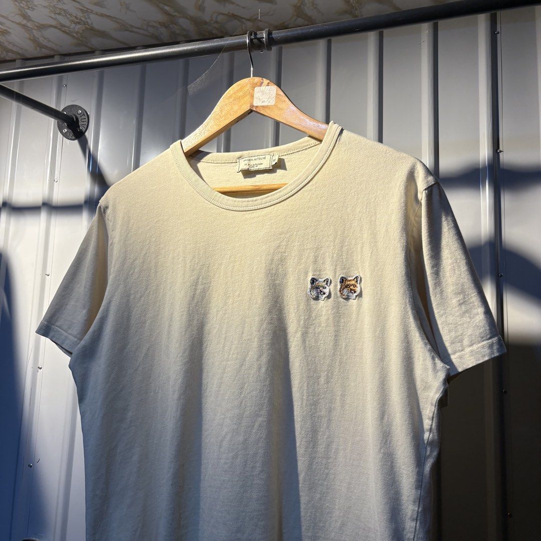 Maison Kitsune Double Fox Head (Category: Tshirts & Polo Shirts ) located in Butuan. Submitted by ragscurations (Listing ID 1462556493, Image 2). Description: 1 tiny pinhole Color rate 9.4 Width 21 Length - 25.