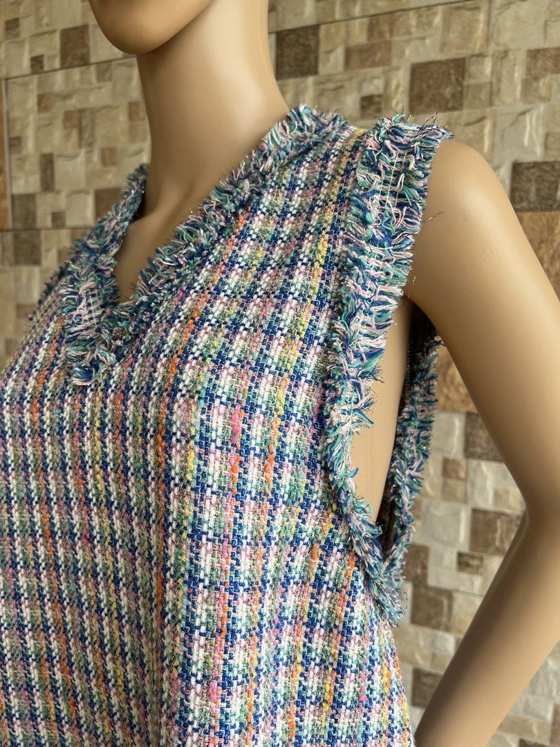 MAJE - TWEED SLEEVELESS (Category: Longsleeves) located in Bacolod City. Submitted by timelessbyjosh (Listing ID 1461730570, Image 3). Description: BEST FOR CASUAL OUTFITS SIZE : 1 ACTUAL COLOR : MULTI COLOR COLOR RATE : 10 OUT OF 10 CONDITION : NEAR NEW MATERIAL : 51 % COTTON , 23 % VISCOSE , 11 % POLYESTER , 8 % POLYAMIDE & 7 % METALLIC FIBERS ( MAIN FABRIC ) & 69 % COTTON , 18 % ACRYLIC , 8 % METALLIC FIBERS & 5 % POLYAMIDE MADE IN : FRANCE FL