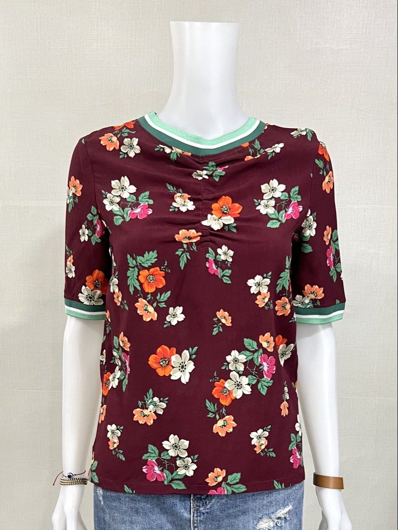 Maje Paris MultiFloral Blouse (Category: Blouses) located in Cebu City. Submitted by kei.flmn (Listing ID 1462449216, Image 2). Description: 📌PLEASE READ BEFORE MAKING AN OFFER Excellent Condition (No issues) Size:Fits XS/S - [x] Flat Lay Measurements (in inches): - [x] Bust: 36” - [x] Length Reference: Mannequin Height : 5’4” (First-come, first-served basis) Due to an increased number of joy reservers and fake buyers, offers will only be accept
