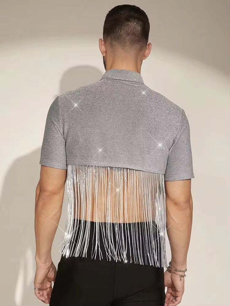 MANFINITY Fringed Shimmering Metallic Thread (Category: Tshirts & Polo Shirts ) located in Las Pinas. Submitted by sellerkjb (Listing ID 1462671333, Image 2). Description: BRAND NEW LAST PRICE POSTED XL.