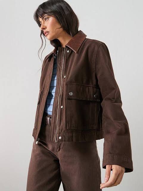 Mango Brown Chocolate Leather Contrast Oversized Jacket (Category: Comics & Manga) located in Taguig. Submitted by madeasoncloset (Listing ID 1462549469, Image 2). Description: Size XL Size runs Down but best as Oversized and relaxed fit to Medium Frame Overall M- L Bought 4295 Super nice soft and comfy denim.