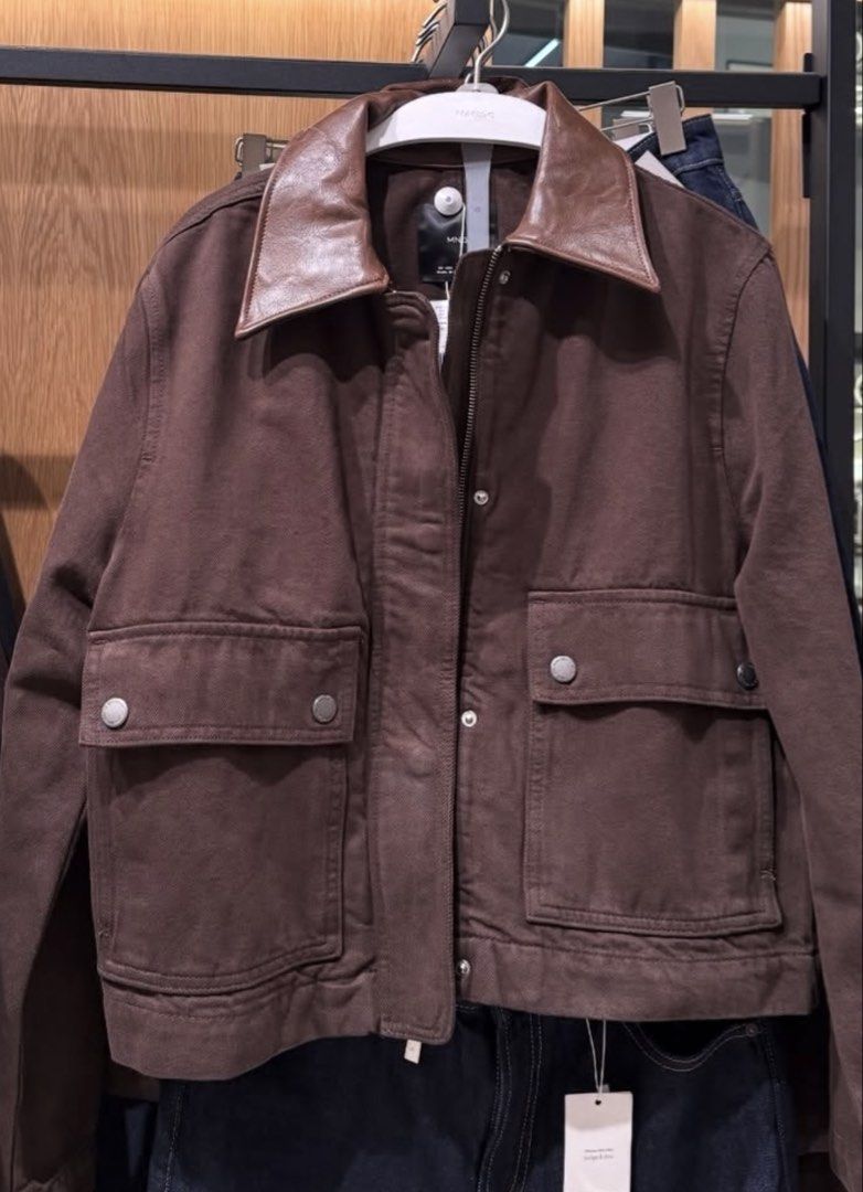 Mango Brown Chocolate Leather Contrast Oversized Jacket (Category: Comics & Manga) located in Taguig. Submitted by madeasoncloset (Listing ID 1462549469, Image 1). Description: Size XL Size runs Down but best as Oversized and relaxed fit to Medium Frame Overall M- L Bought 4295 Super nice soft and comfy denim.
