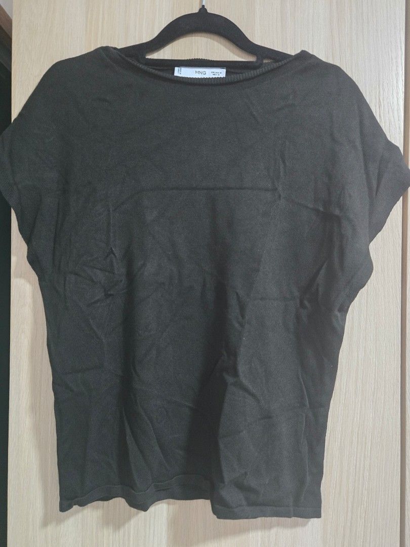 Mango Knit Top Size M (Category: Sleeveless) located in Quezon City. Submitted by mrstan777 (Listing ID 1462500464, Image 1). Description: - Mango dark grey knit top - Size: Medium (M) - Material: Ribbed knit fabric - Origin: Made in Turkey - Style: Comfortable, versatile for everyday wear or layering brand new, unused.