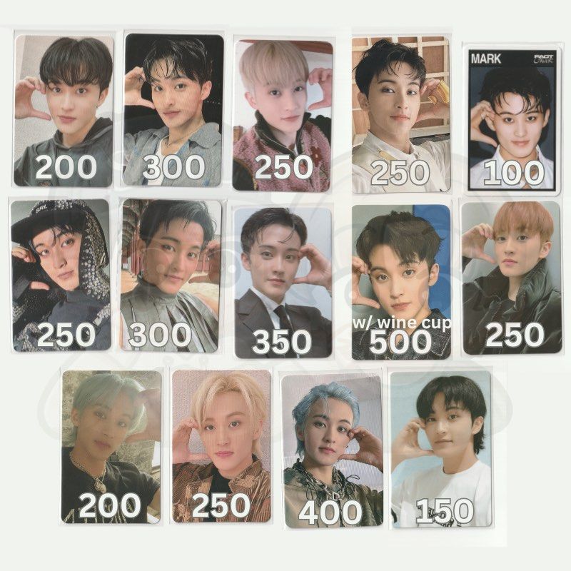 Mark Lee Cheek Heart Photocards (Category: K-Wave Merchandise) located in Malabon City. Submitted by yeppeokpoptoo (Listing ID 1462523266, Image 2). Description: TAKE ALL FOR ₱2,350 mark lee cheek heart photocards dop: minimal dp, 2 weeks rembal - dnc if sensitive. won't send vid conditions, but rest assured that these are all well taken care of. # wine cup fact check non-album ay-yo 127 dream nct.