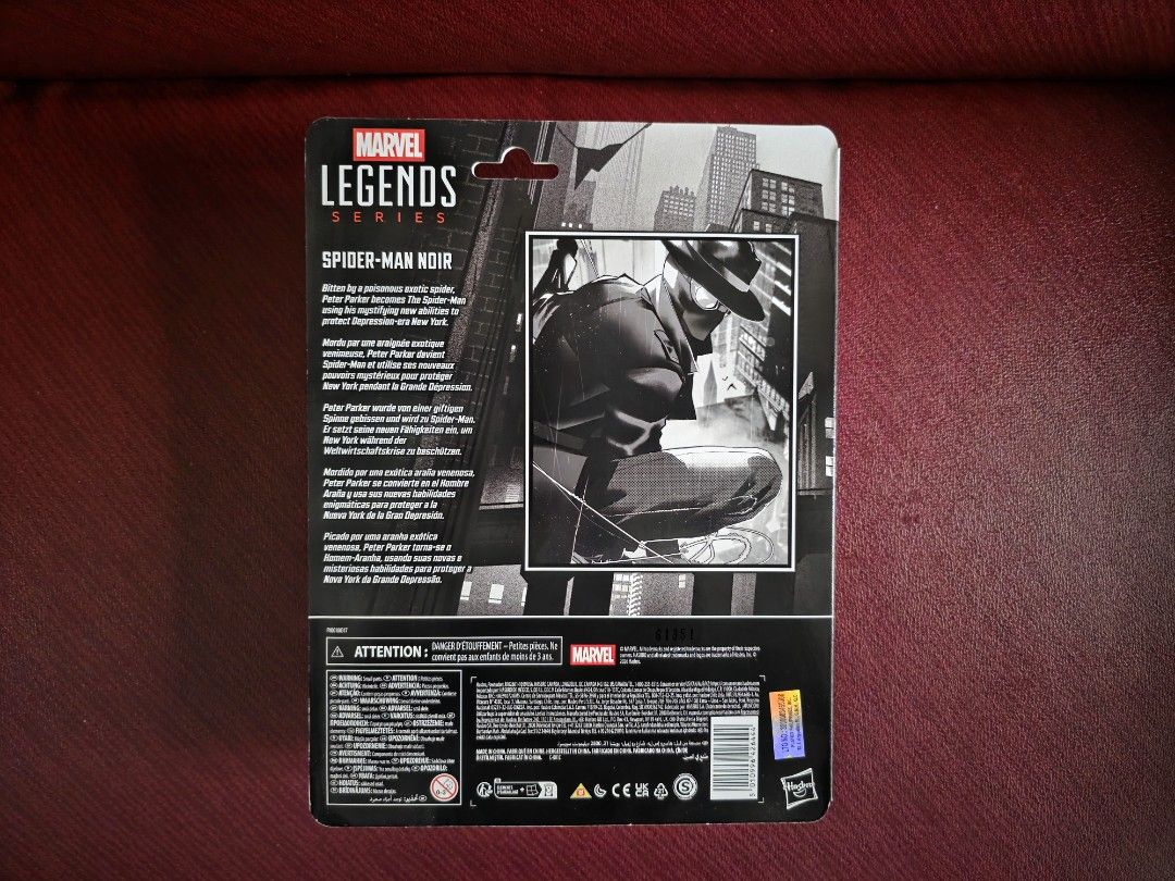 Marvel Legends Spider-Man Noir Retro Action Figure (Category: Figurines & Statues) located in Caloocan City. Submitted by merrykicksandcollectibles (Listing ID 1462622516, Image 2). Description: ✅ 100% Authentic & Original ✅ Brand New 💰 Price: ₱1,799 (Fixed) 📦 Box condition shown in images ⚠️ No last-price inquiries – they will be ignored. No response = Not interested..