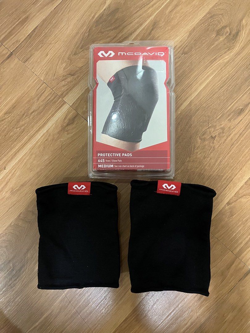 MCDAVID Protective Pads (Category: Racket and Ball Sports) located in San Fernando. Submitted by nathan_pasahol (Listing ID 1462588474, Image 3). Description: - Brand: McDavid - Model: 645 Protective Pads - Size: Medium - Color: Black - Use: Knee or Elbow protection - Condition: Good (5/5) - Features: Provides cushioning and support.
