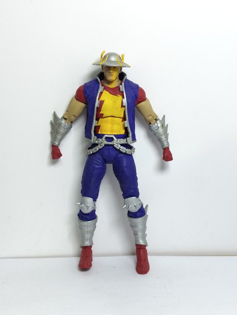 Mcfarlane The Flash Jay Garrick Action Figure (Category: Figurines & Statues) located in Abucay. Submitted by lxtoyverse (Listing ID 1462601475, Image 1). Description: - Jay Garrick action figure from DC Comics - Features classic winged helmet, blue vest, red shirt with yellow lightning bolt - Wears purple pants and silver armored boots - Poseable figure - Perfect addition to any Flash fan's collection.