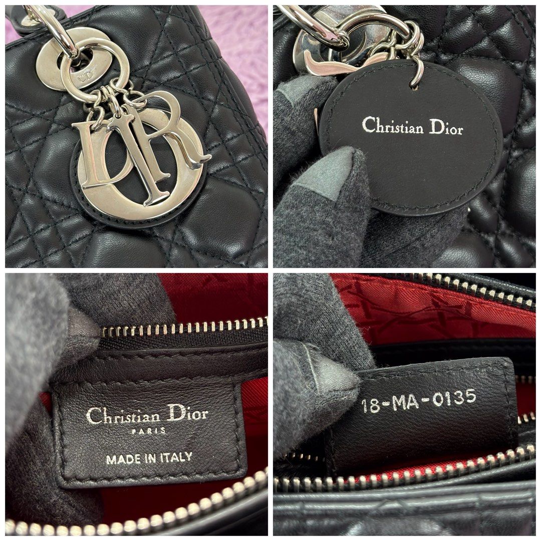 Medium Lady Dior Cannage Lambskin (Category: Luxury Bags & Wallets) located in Manila. Submitted by luxuryprelovedbagsby_by_agnes (Listing ID 1462495926, Image 2). Description: Medium Lady Dior Cannage Lambskin Php 140,000 415K SRP Excellent Condition Dimensions: 23cm x 19cm x 12cm.