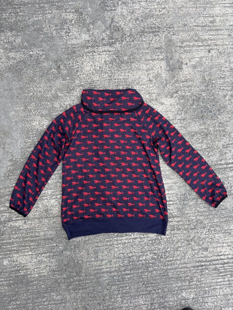 Mercibeaucoup Fish AOP Jacket (Category: Coats, Jackets and Outerwear) located in Bacolod City. Submitted by keel_08 (Listing ID 1462564677, Image 2). Description: 19 W 24.5 L Good condition Size 1 on tag, can fit S-M + shipping fee.