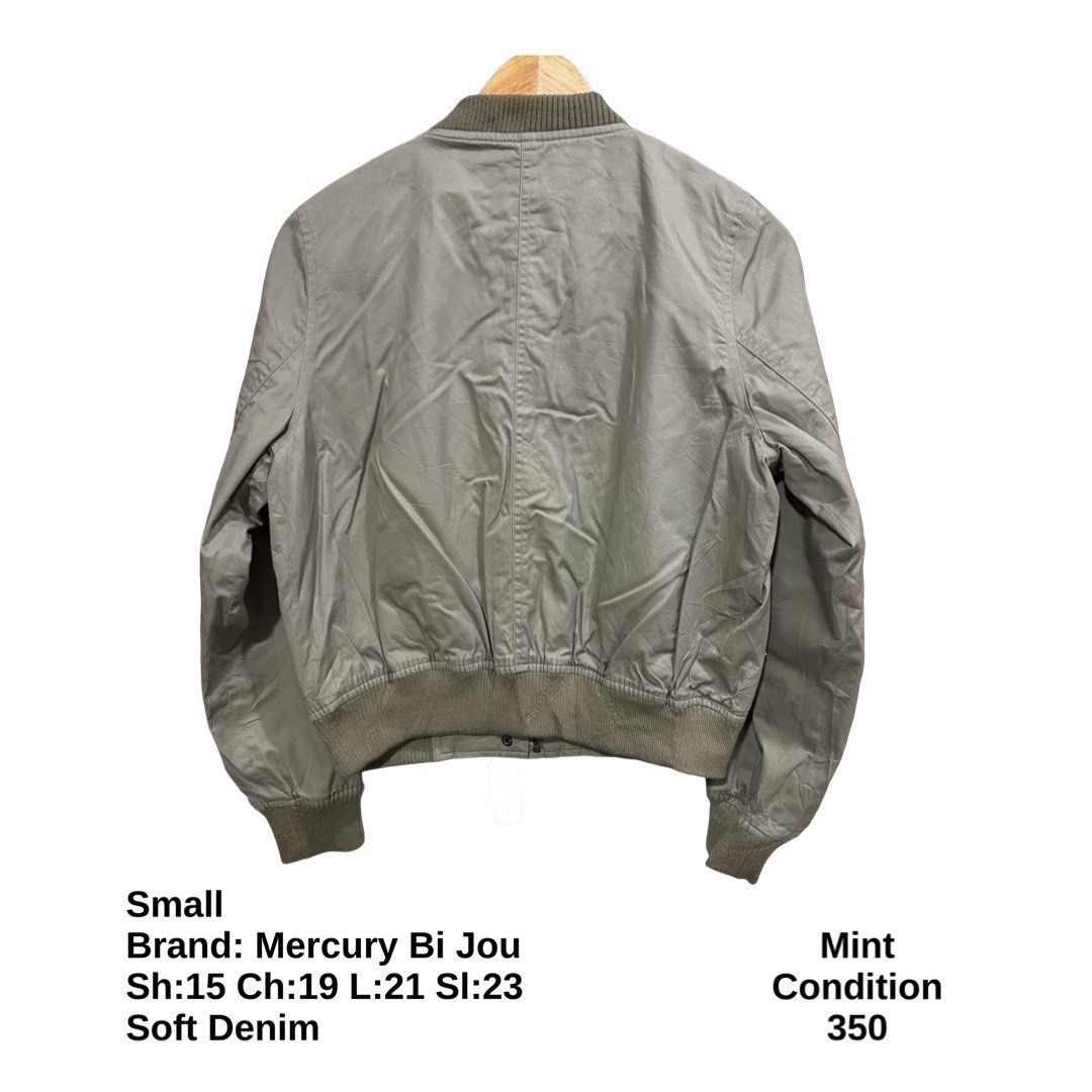 Mercury Bi Jou Bomber Jacket (Category: Coats, Jackets and Outerwear) located in Bulacan. Submitted by rlemonfashionshop (Listing ID 1462597739, Image 3). Description: Premium Class Quality Items. Actual Item on Photo with Good/Mint Condition. Message us for inquiries, more information and confirmation. Wash before wearing. Thank you so much..