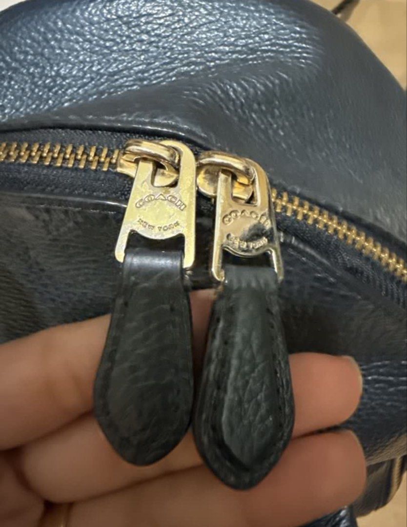 Metallic Blue Coach Medium Backpack (Category: Backpacks) located in Mandaluyong City. Submitted by armcpu (Listing ID 1462628185, Image 3). Description: Metallic Blue Coach Medium Backpack Height 12 inches 30.48 cm Length 10 ½ inches (10.5 in) 26.67 cm Width 4 inches.