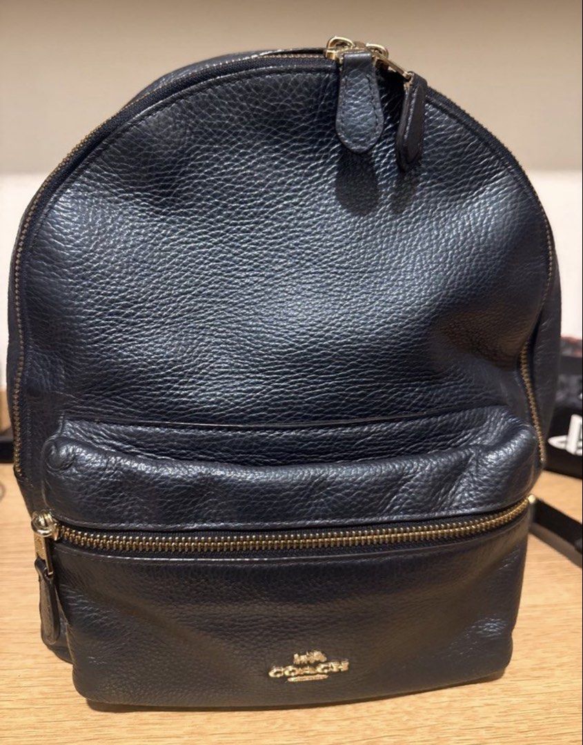 Metallic Blue Coach Medium Backpack (Category: Backpacks) located in Mandaluyong City. Submitted by armcpu (Listing ID 1462628185, Image 1). Description: Metallic Blue Coach Medium Backpack Height 12 inches 30.48 cm Length 10 ½ inches (10.5 in) 26.67 cm Width 4 inches.