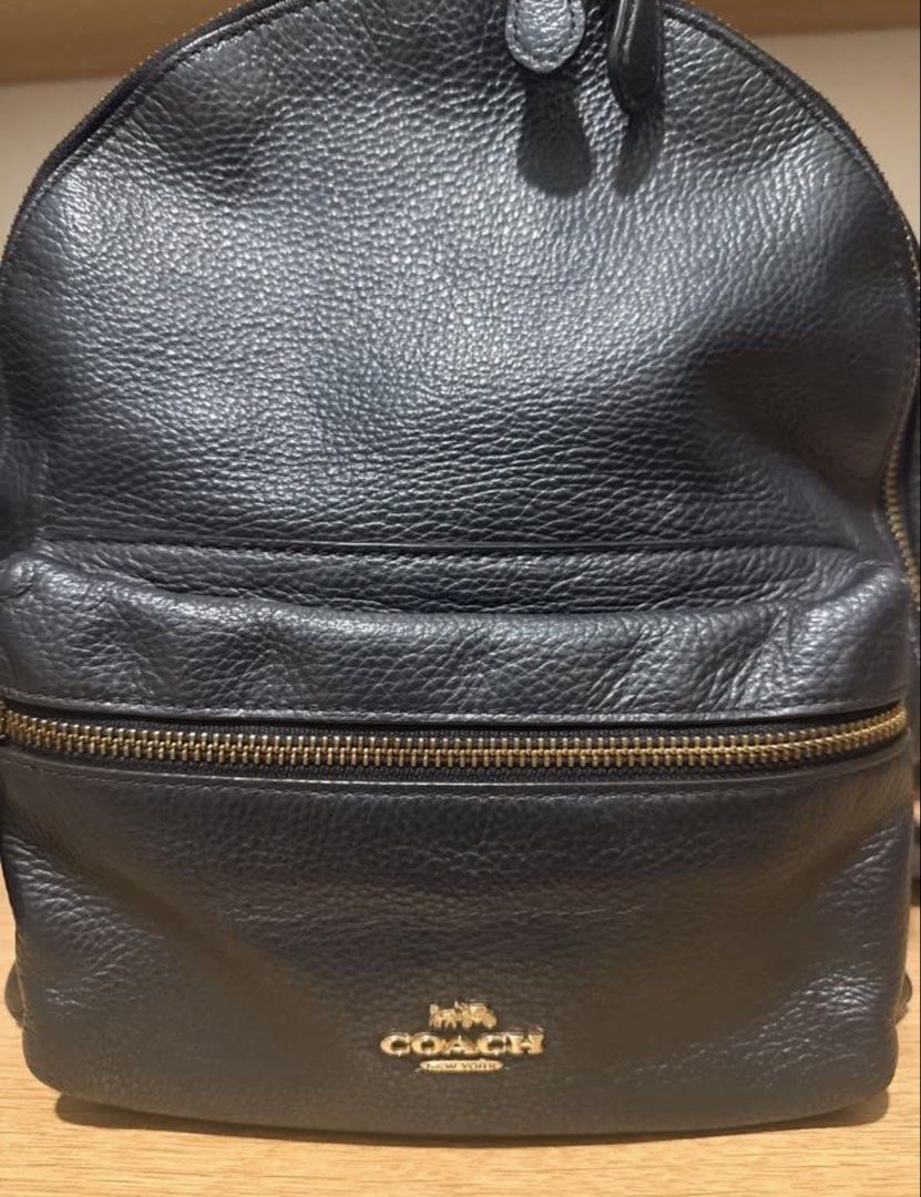Metallic Blue Coach Medium Backpack (Category: Backpacks) located in Mandaluyong City. Submitted by armcpu (Listing ID 1462628185, Image 2). Description: Metallic Blue Coach Medium Backpack Height 12 inches 30.48 cm Length 10 ½ inches (10.5 in) 26.67 cm Width 4 inches.