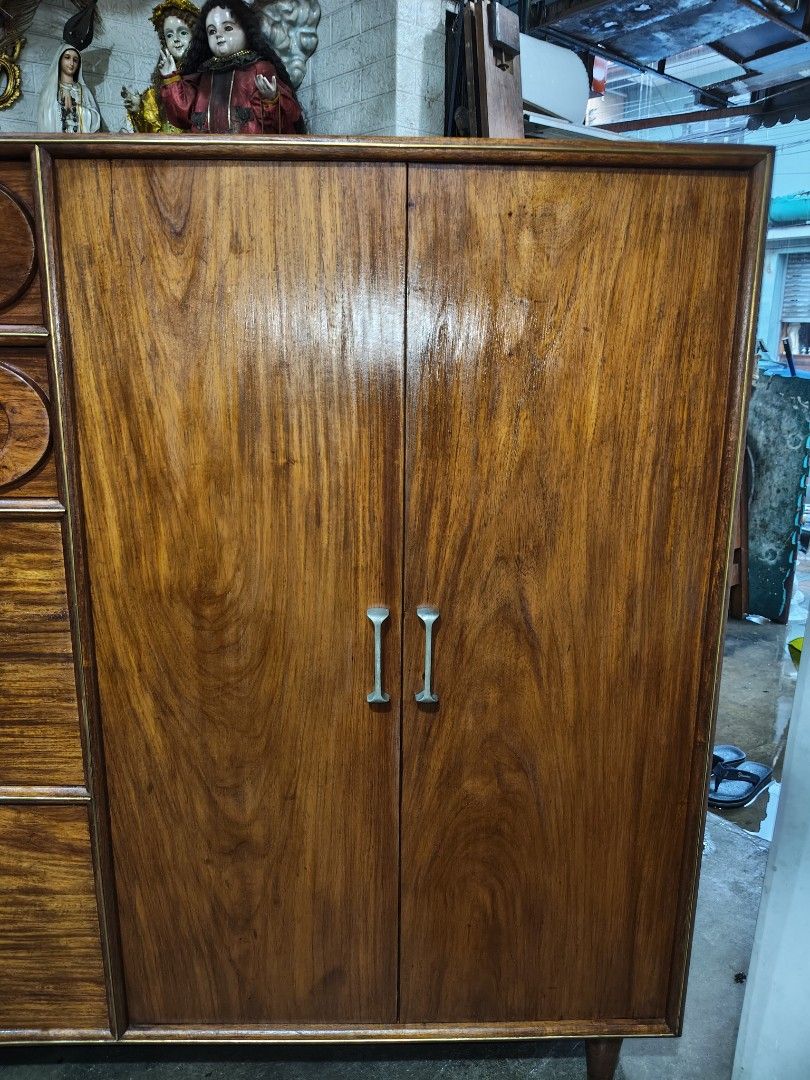 Mid Century Modern cabinet (Category: Shelves, Cabinets & Racks) located in Makati City. Submitted by woodyard (Listing ID 1462519480, Image 3). Description: For sale Vintage gentleman's chest Mid Century Modern. Year 1950's to 1960's Made of solid pure red narra wood No issue Newly refurbished Ready to use. DIMENSIONS: 42 inches length 22 inches width 45 inches height.... Sturdy and very heavy. The price is 21,500 negotiable Located in bangkal m