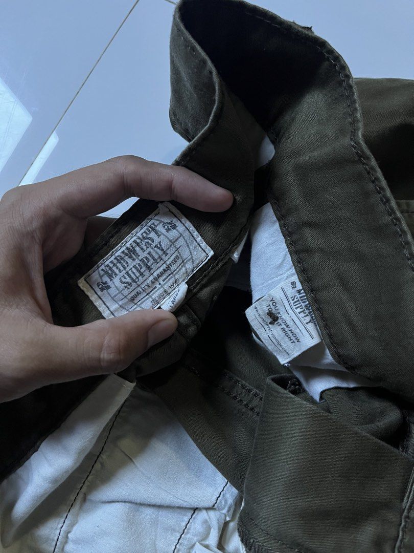 military pants (Category: Jeans) located in San Simon. Submitted by wegintal (Listing ID 1462445151, Image 3). Description: midwest supply military pants good-excellent condition waist: 34 length: 43 hem: 10 ₱850shipped.