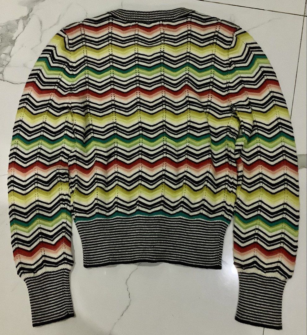 Missoni for Target Zigzag Knit Cardigan (Category: Babies & Kids Fashion) located in Quezon City. Submitted by heybailey (Listing ID 1462507926, Image 2). Description: - Authentic Missoni for Target cardigan - Iconic colorful zigzag pattern - Pink button-up front closure - Ribbed cuffs and hem - Made in China - Brand new with original tags attached - Original retail price: $49.