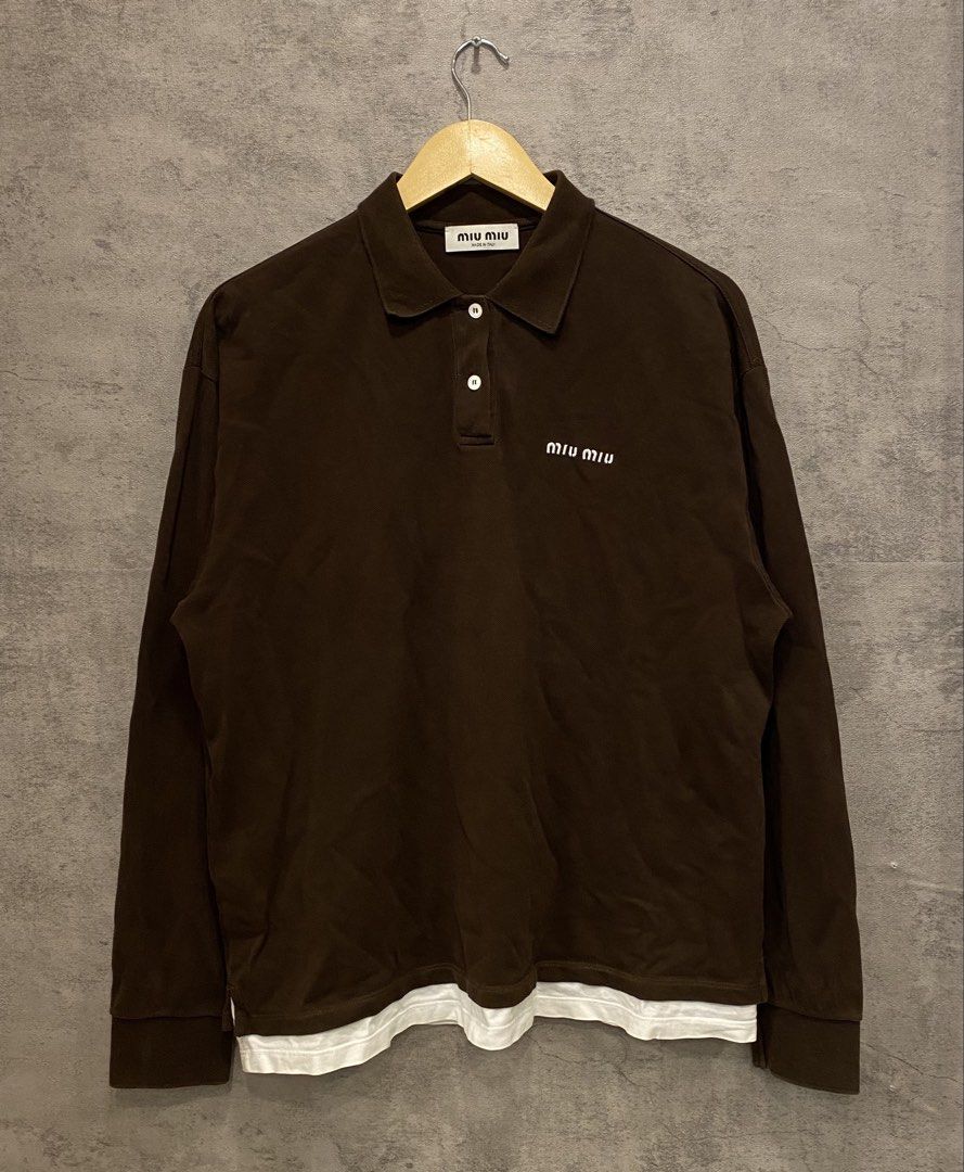Miu Miu Longsleeve (Category: Luxury Apparel) located in Quezon City. Submitted by rebirthalley (Listing ID 1462500107, Image 2). Description: Width-22.5 Length-27 Sleeve-23 Shoulder-20.5 Hem-22.5 Excellent Condition No flaws.