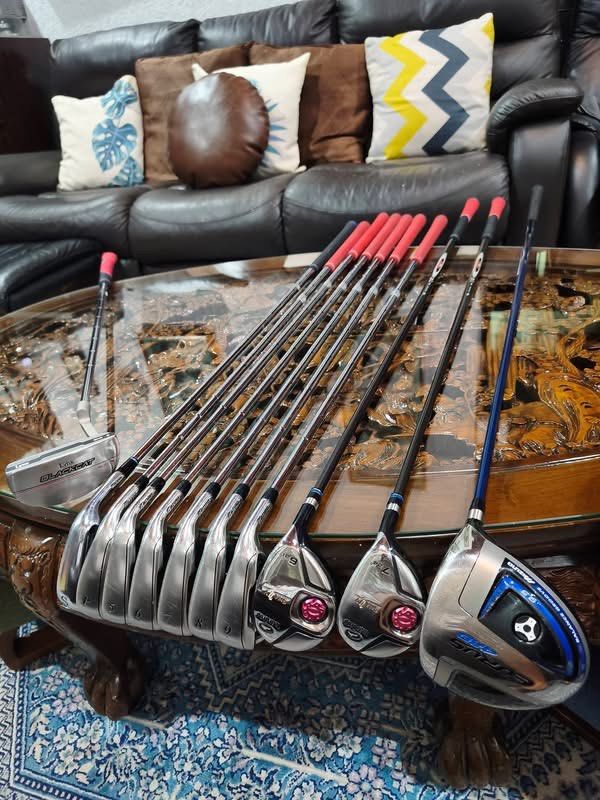 Mizuno Euros Golf Set (Category: Golf) located in Paranaque City. Submitted by chips24 (Listing ID 1462457857, Image 2). Description: For Sale Golf Set. °Mizuno Eurus steel shaft irons °Teardrop woods °Mizuno Eurus Driver °Mizuno Bag inlcuded for only 23.7k pick up Bf Paranaque free shipping within MM.