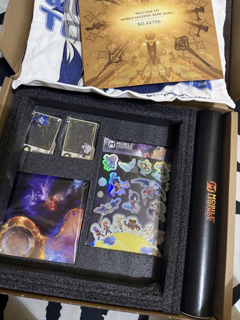 MLBB 10th Anniversary Collector's Box (Category: Card Boxes & Cases) located in Manila. Submitted by krystvllcrt (Listing ID 1462609926, Image 3). Description: - Mobile Legends Bang Bang 10th Anniversary Collector's Box - Set Number: 44796 - Includes: Tote bag, collectible cards, stickers, and more! - All items are in original, sealed packaging - A must-have for any MLBB fan!.