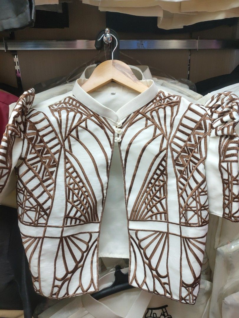 MODERN FILIPINIANA (Category: Coats, Jackets and Outerwear) located in Manila. Submitted by arigato_2026 (Listing ID 1462605041, Image 3). Description: brandnew, modern filipiniana, bolero, S–3XL. available in 3 color black, gray, and cream.