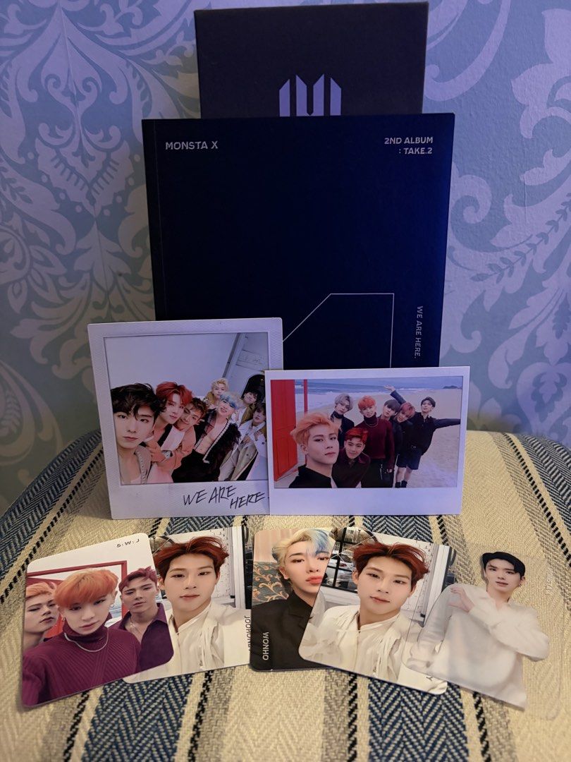 MONSTA X 2nd Album Take.2 We Are Here (Category: CDs & DVDs) located in Manila. Submitted by sc.moo04 (Listing ID 1462652600, Image 1). Description: - complete inclusions -sold as set.