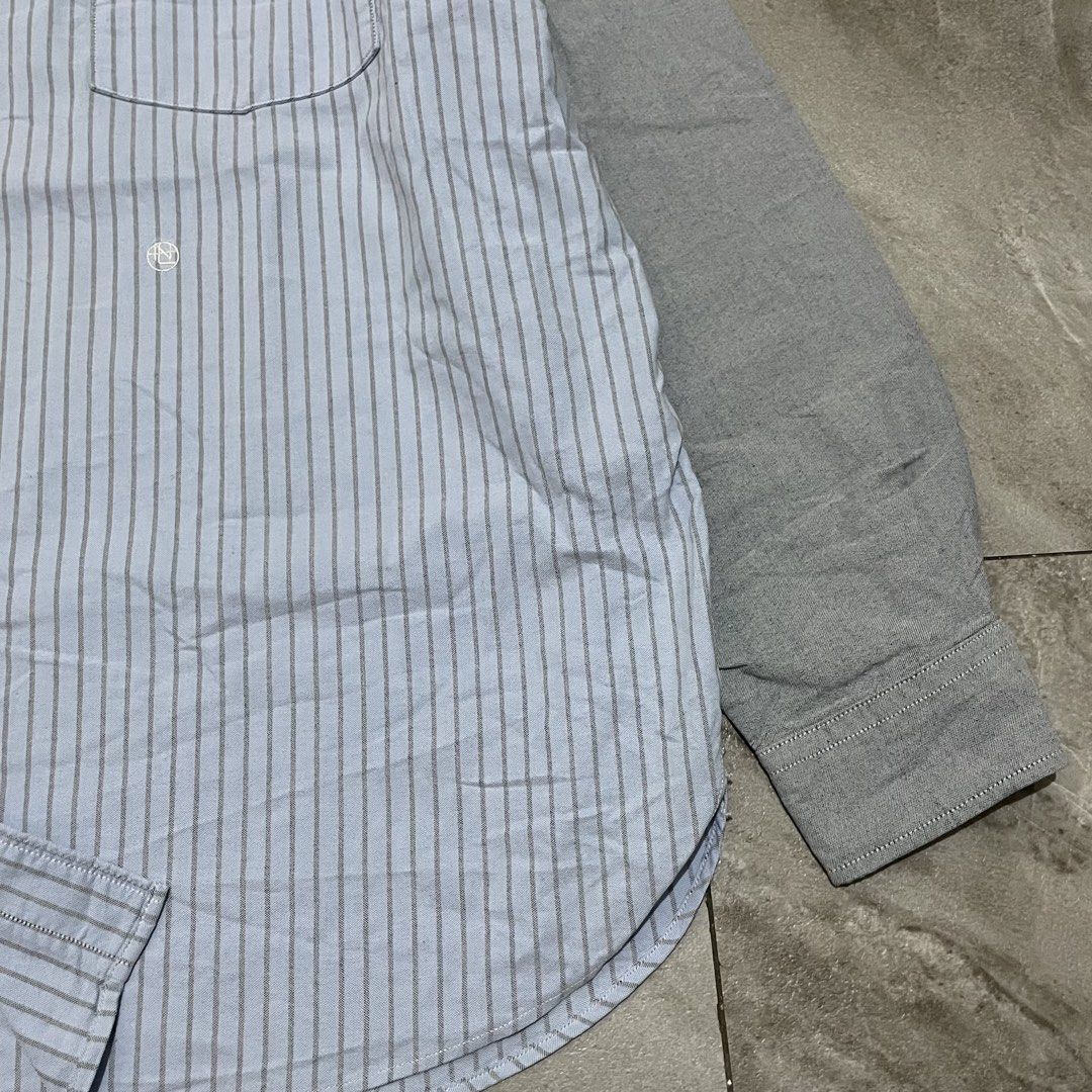 nanamica Button Down Stripe Storm Shirt (Category: Formal Shirts) located in Bacoor. Submitted by thrift2dough (Listing ID 1462588618, Image 2). Description: nanamica Button Down Stripe Storm Shirt Size: Medium Condition: 10/10 (Excellent) Issue: None Dimensions Width: 24 in Length: 31 Price: 2,000 shipped.