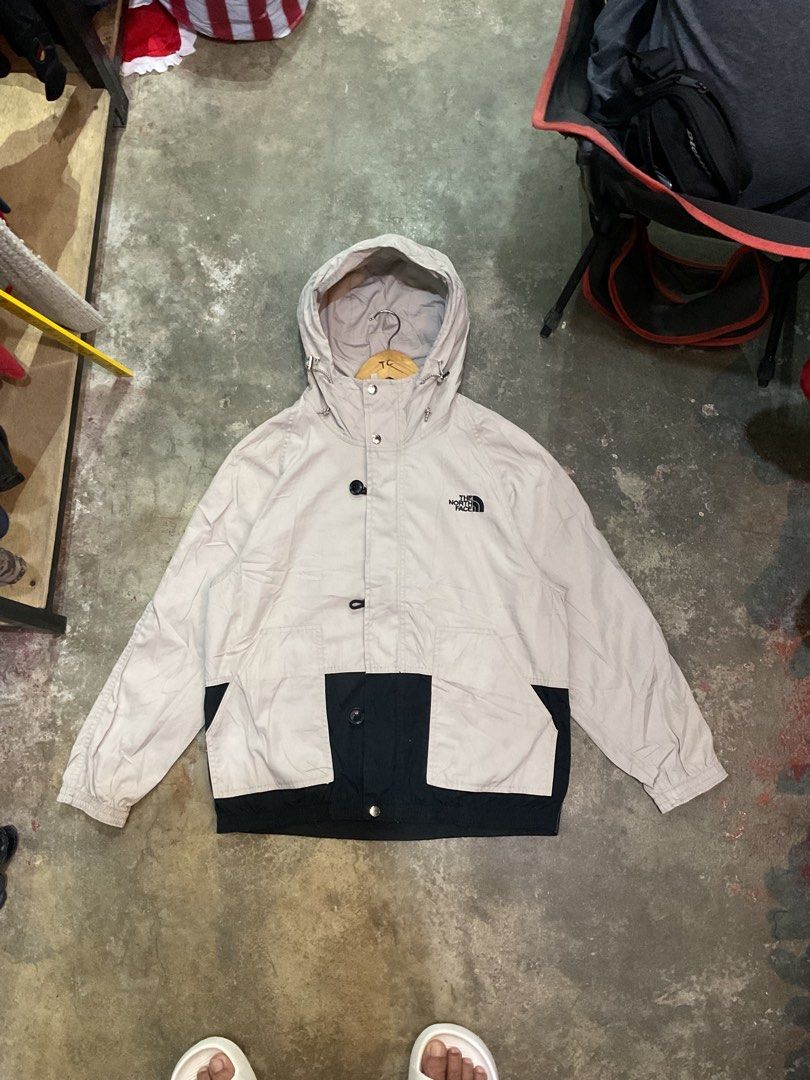 Nanamica x The North Face (Category: Coats, Jackets and Outerwear) located in Manila. Submitted by teampuyat224792 (Listing ID 1462587064, Image 1). Description: brand - The North Face x Nanamica purple tag condition - pristine size - small fit to medium dimes - 21W - 25L issue - missing 1 pc button cracked 1 pc button price - 1800 or offer lang po🥰.