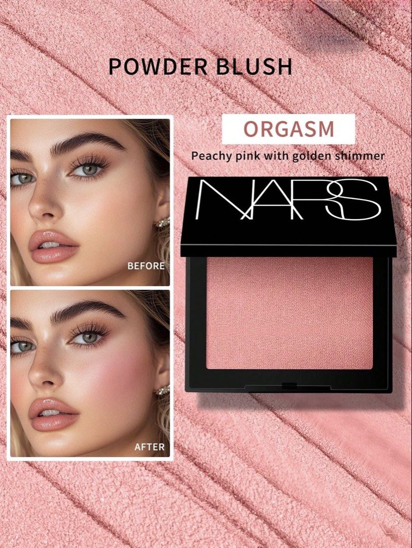 NARS POWDER BLUSH ORGASM (Category: Makeup) located in Makati City. Submitted by preicosmetics (Listing ID 1462540292, Image 2). Description: NARS POWDER BLUSH Shade orgasm.