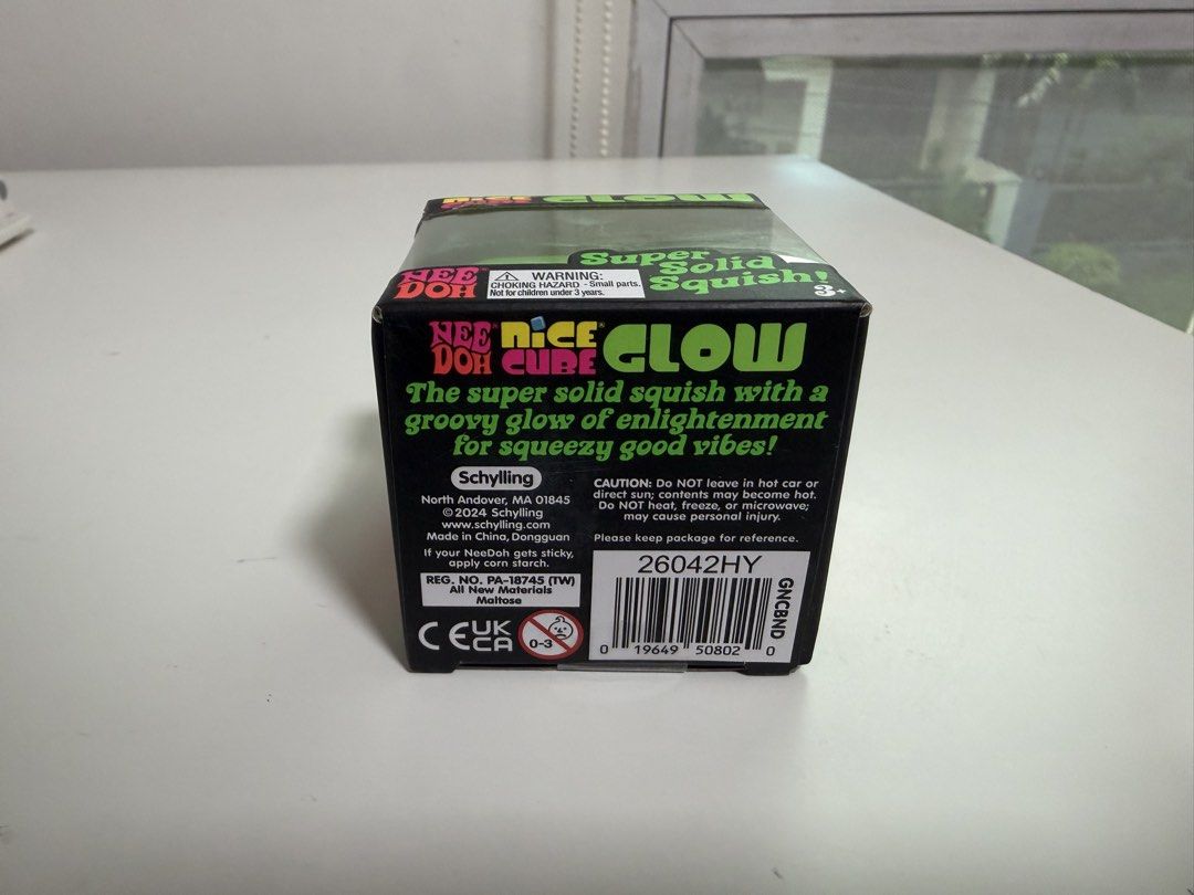 ORIGINAL Nee Doh Cube Glow Super Solid Squish Toy - Glows in the Dark! (Category: Kids Toys) located in Marikina City. Submitted by lucassantiano (Listing ID 1462605131, Image 2). Description: - Super solid squishy cube from Nee Doh - Glows in the dark! - Lime green color - Excellent for stress relief and fidgeting - Fun for both kids and adults.
