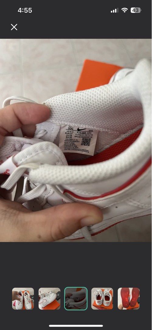 Nike Air Force Kids 11C (Category: Babies & Kids Fashion) located in Bay. Submitted by benta_mama (Listing ID 1462519668, Image 3). Description: Outgrown .