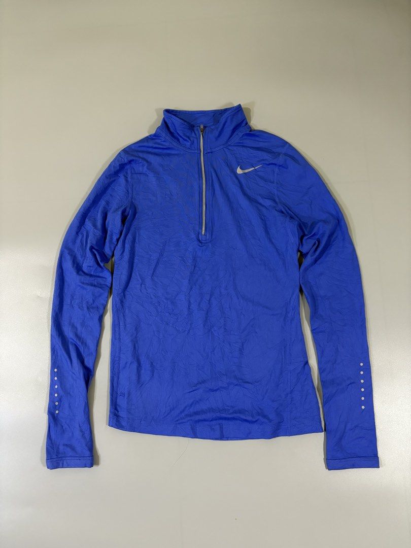 Nike Dri-Fit Running Top Blue XS (Category: Activewear) located in Davao. Submitted by brandedthrift.134 (Listing ID 1462646144, Image 1). Description: Nike running drifit xs on tag Length:25" Width:16.5" excellent condition no issue Price:549 🔖.