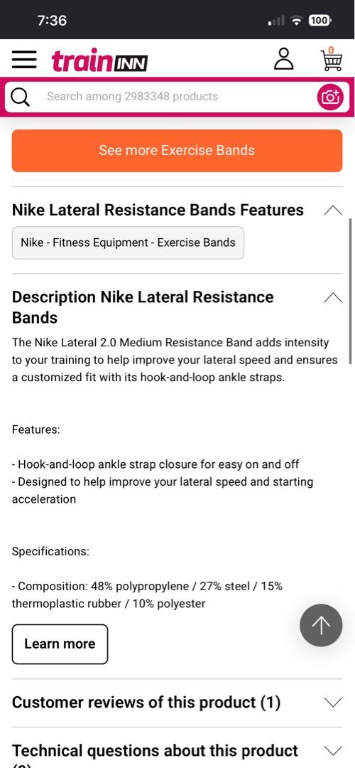 Nike Lateral Resistance Bands - Medium (Category: Toning & Stretching Accessories) located in General Trias. Submitted by abellu (Listing ID 1462585714, Image 2). Description: Selling to feed more bellies 🐾 Proceeds go to my rescue dogs, cats & strays. Please respect the price, no much haggling. Thank you 🫶🏻 - Unused , just stored - Nike Lateral 2.0 Resistance Band - Medium resistance level - Enhances lateral speed and starting acceleration - 