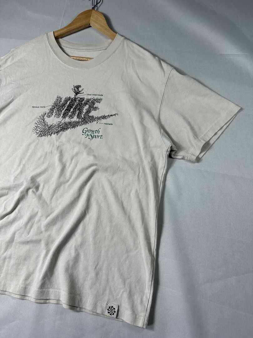 Nike Plant Printed Tee (Category: Tshirts & Polo Shirts ) located in Cabanglasan. Submitted by thefashiongarage.co (Listing ID 1462456384, Image 3). Description: Title - Nike Model/Name - Plant Size on Tag - Large Conditiion - Excellent Condition with small stain on the back - washable Dimension (WxLxH) - 22x27 Inches Category- Casual Fitting - Loose Fit Made in - China Material - 100% Cotton Color - Design - Plant Swoosh Year - Inclusion - None 
