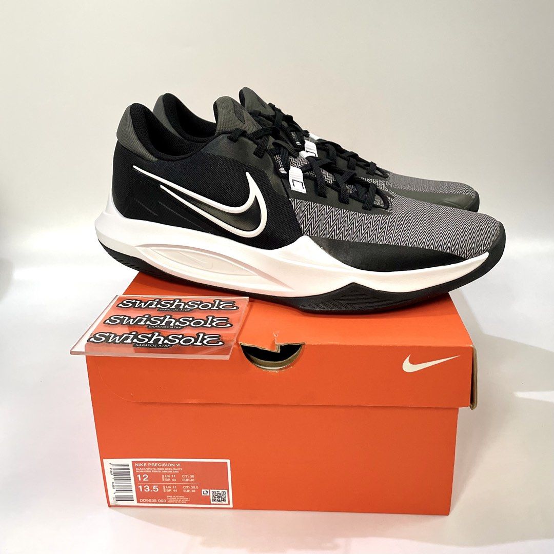NIKE PRECISION 6 IRON GREY (Category: Sneakers) located in Pasig City. Submitted by swishsole (Listing ID 1462551338, Image 2). Description: NlKE PRECISION 6 'Iron Grey & White Doll' 📦 Brand New with box & tag 🛒 SALE: ₱2995 ✅ 🏷️ SRP: ₱3,995 ❌ 📏 IRON GREY - mens 12 MODE OF PAYMENT: 📲 GCASH verified account 🏦 Bank Transfer ( BDO ) Required downpayment to avoid cancellation ALL SALES ARE FINAL. NO RETURN. NO EXCHANGE ✅ Legit Product 💯 ✅ Secur