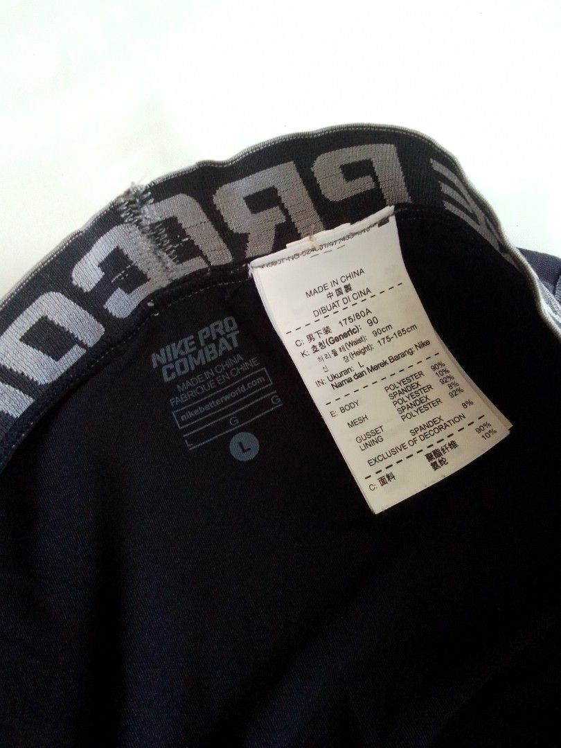 Nike Pro Combat Dri-Fit Compression Tights Black Size L (Category: Activewear) located in Malilipot. Submitted by santosbolofer (Listing ID 1462502073, Image 3). Description: Nike Pro Combat Dri-Fit Compression Tights Black Size large on tag Waistline 31-33 Length 33 Excellent condition✨ 9.5/10 colorate 350 plus sf Loc. Bicol.