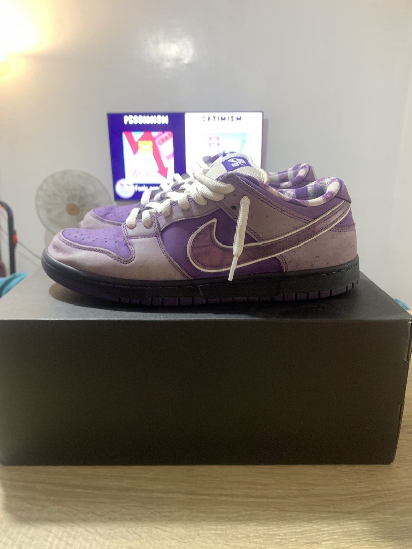 Nike SB Dunk Low “Purple Lobster” (Category: Sneakers) located in Mandaluyong City. Submitted by apolonio.draws-32895 (Listing ID 1462498318, Image 3). Description: - Nike SB Dunk Low Lobster (Purple) - Unique speckled pattern on the suede upper. - Features a stylish checkered design on the inner lining. - Comes with crisp white laces. - A must-have addition to any sneaker collection. .