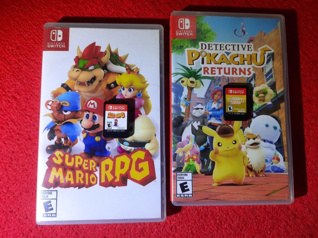Nintendo Switch Super Mario RPG & Detective Pikachu Returns Games (Category: Nintendo) located in Quezon City. Submitted by ZeldaMACcloud (Listing ID 1462452209, Image 1). Description: -for Sale Only- Nintendo Switch Games for Sale Titles: Super Mario RPG - 1,650 & Detective Pikachu Returns - 1,550 Condition: Good and Working adventure games Mario and Pokemon open for Meet Up Sm north edsa trinoma mall, Alimall cubao, Gateway mall cubao, Sm Fairv