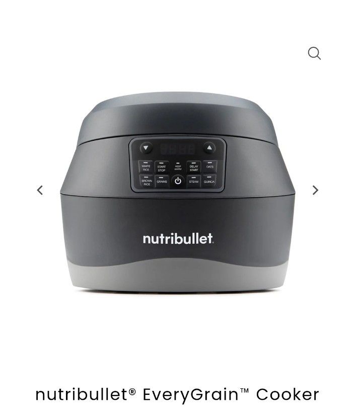 Nutribullet EveryGrain Cooker (Category: Cookers) located in Makati City. Submitted by declutter.cece (Listing ID 1462669274, Image 2). Description: - Nutribullet EveryGrain Rice & Grain Cooker - Versatile cooking: White Rice, Brown Rice, Grains, Steam, Reheat - Features a clear digital display - Simple and intuitive controls for easy operation - Perfect for cooking rice and various grains.