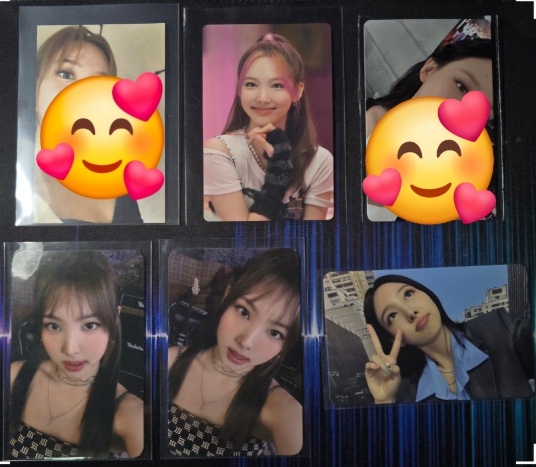 Official TWICE Nayeon photocards - Korea (Category: K-Wave Merchandise) located in Manila. Submitted by homespunmerch (Listing ID 1441032425, Image 1). Description: Official TWICE Nayeon photocards - Korea Includes: SOLD 200 - Twice III tour 160 - Twice University ID set 120 - Candybong Z Toothbrush Sterilizer PC 140 - Formula of Love PCs 180 - Summernights signed 400 - Formula of Love PVC (lucky draw) pcs 350 - With You.th digipack POB 450 - Onc