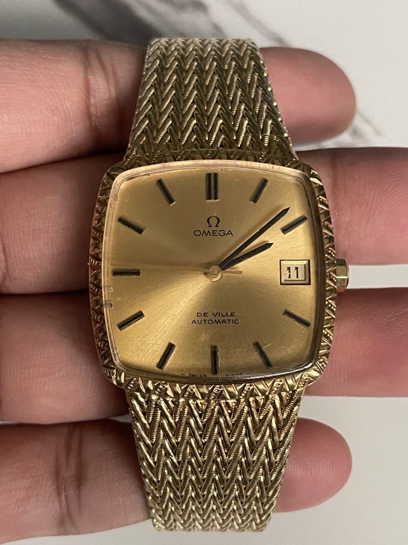 Omega De Ville (Category: Luxury Watches) located in Taguig. Submitted by j_watches007 (Listing ID 1462514240, Image 2). Description: Authentic Secondhand ⌚ Vintage Omega De Ville Swiss Made Automatic /Date Window Gold Tone Front Case Stainless Steel Back Case 32mm Replacement Bracelet “Watch Only” DISCLAIMER: IT’S OLD USED WATCHES EXPECT SOME SCRATCHES, SIGNS OF USED & PLEASE MANAGE YOUR EXPECTATIONS. THANK YOU. .