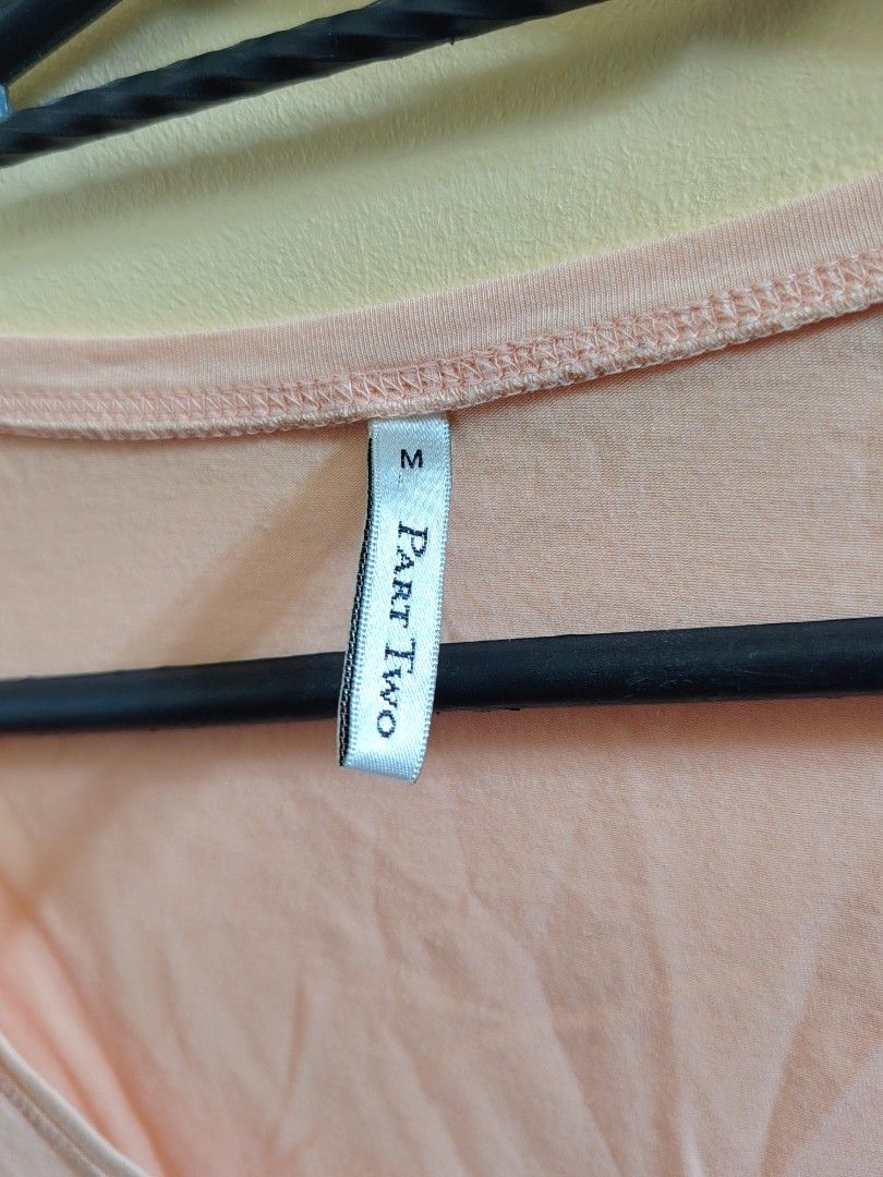 'PART TWO' Light Peach Long-sleeve (Category: Longsleeves) located in Quezon City. Submitted by flutter.prism10 (Listing ID 1462653418, Image 3). Description: Length: 24" Waist Width: 16" Sleeve: 24" Shoulder: 18".