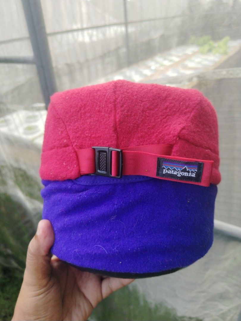 Patagonia Fleece Cap (Category: Caps & Hats) located in Legazpi City. Submitted by genobecollectives (Listing ID 1462457617, Image 3). Description: - Patagonia fleece cap 3,500 free ship ome size fits most - Size: L - Color: Bright red with purple and teal accents - Features: Adjustable strap at the back - Origin: Made in USA - Ideal for: Keeping warm.