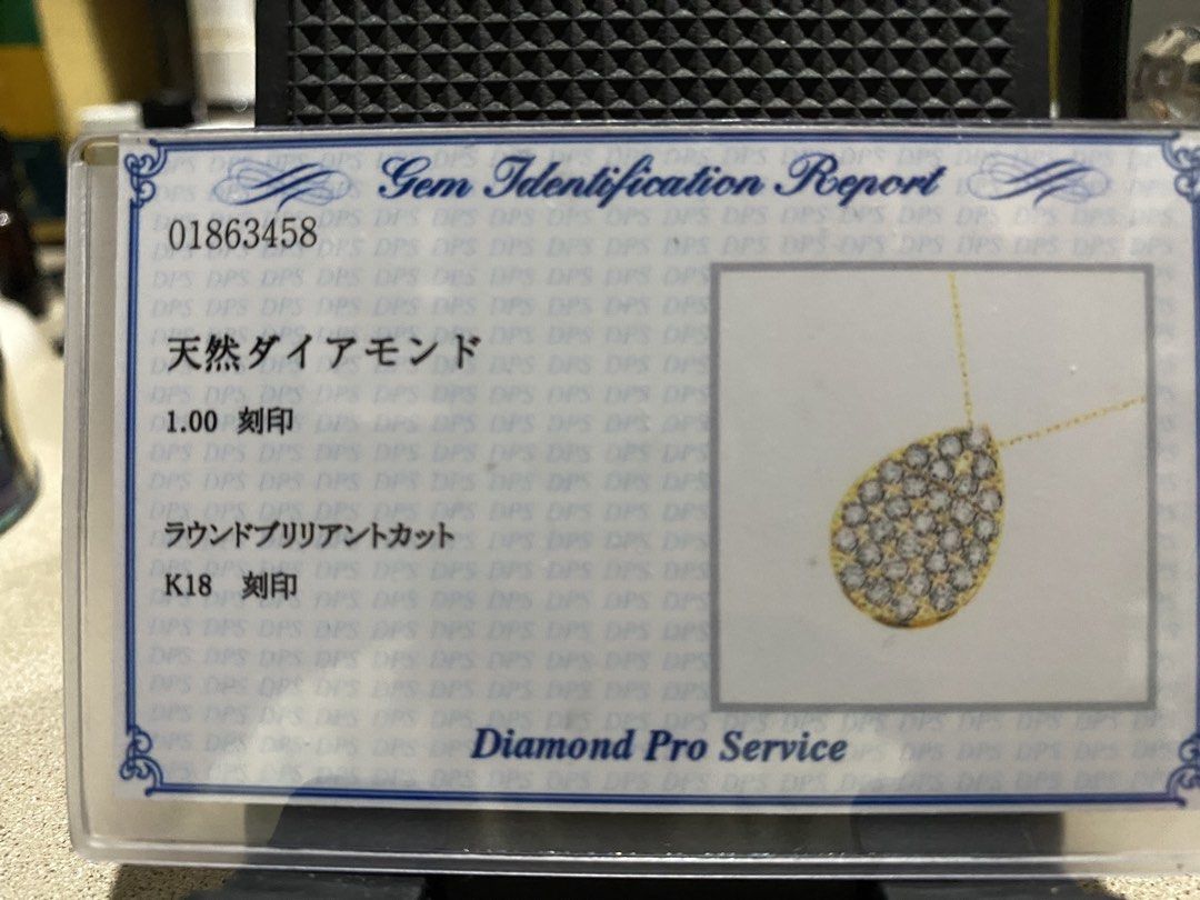 Pendant (Category: Necklaces) located in Caloocan City. Submitted by susanramos (Listing ID 1462537801, Image 3). Description: 18k gold Natural diamond pendant 1.00 ctw Classic teardrop design set in solid 18k yellow gold With cert 28k pesos.