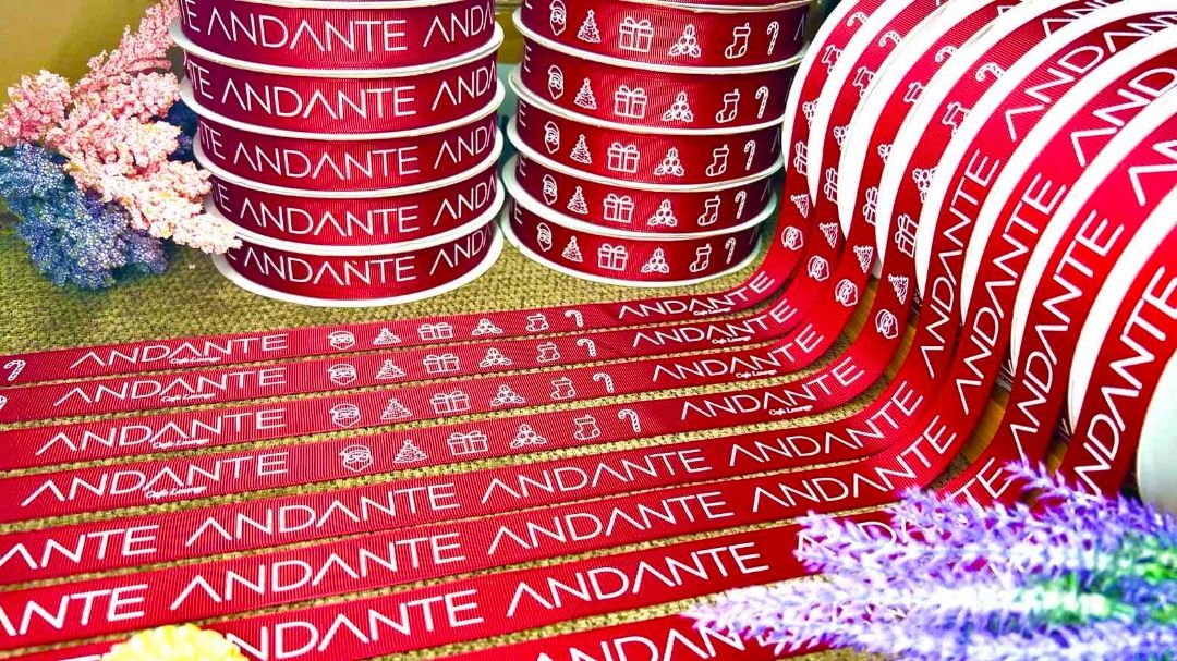 Personalized Print on Ribbons (Category: Looking For) located in Caloocan City. Submitted by auraprints_ribbons (Listing ID 1462628536, Image 2). Description: Feels like Christmas with ANDANTE CAFE LOUNGE 🎄🎁⛄ The holiday season has officially kicked off, making it the perfect time to share early festive cheer with your clients. Thank you to our newest regular client for trusting us to bring their holiday packaging to life this Christmas season 