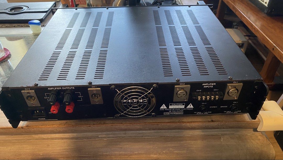 Phonic MAR 350 Power Amplifier (Category: Soundbars, Speakers & Amplifiers) located in Taguig. Submitted by roninmcarthur (Listing ID 1462585906, Image 3). Description: - Phonic MAR 350 Power Amplifier - Dual Channel - Limiter, Protect, and Sig-30dB Indicators (per channel) - Red Power On/Off Switch - Ample Top Ventilation - Rear Panel Inputs and Outputs - Ready for your audio setup.