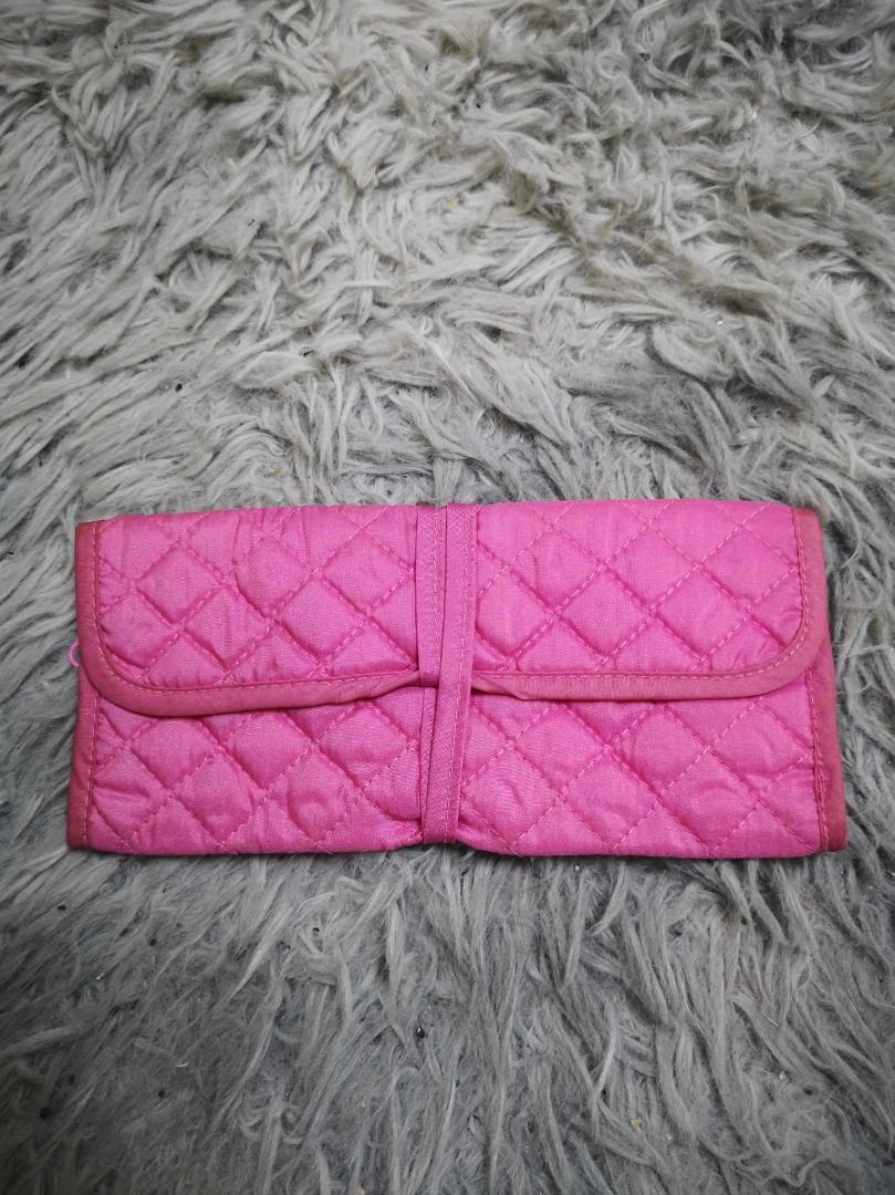 Pink Fabric Organizer Roll With Tied Bow Accent (Category: Purses & Pouches) located in Santa Cruz. Submitted by jmy_surplus.2 (Listing ID 1462672932, Image 1). Description: Size ; L - 4 W - 8 Color ; Pink Type ; Organizer Brand ; No brand Material ; Polyester Style ; Pink Quilted Organizer Roll LR 129 JMY 1 Batch #221.