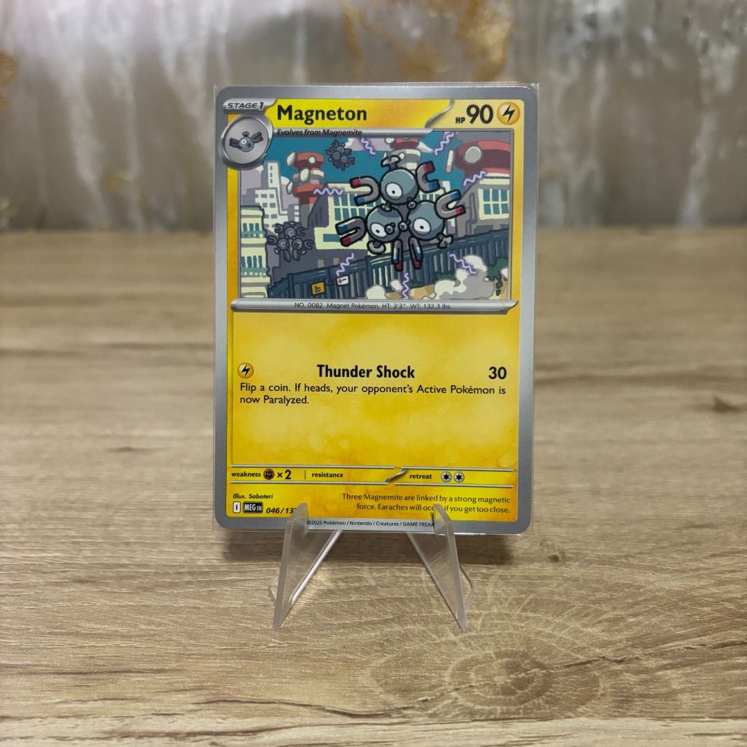 Pokemon Card Magneton 46/132 Common Normal: Mega Evolution (Category: Raw Singles) located in Caloocan City. Submitted by extendo_02 (Listing ID 1462569021, Image 1). Description: Pokemon Card Magneton 46/132 Common Normal: Mega Evolution ₱10 Condition: NM Location: North Caloocan Shipment: J&t, Lalamove, LBC & DHL.