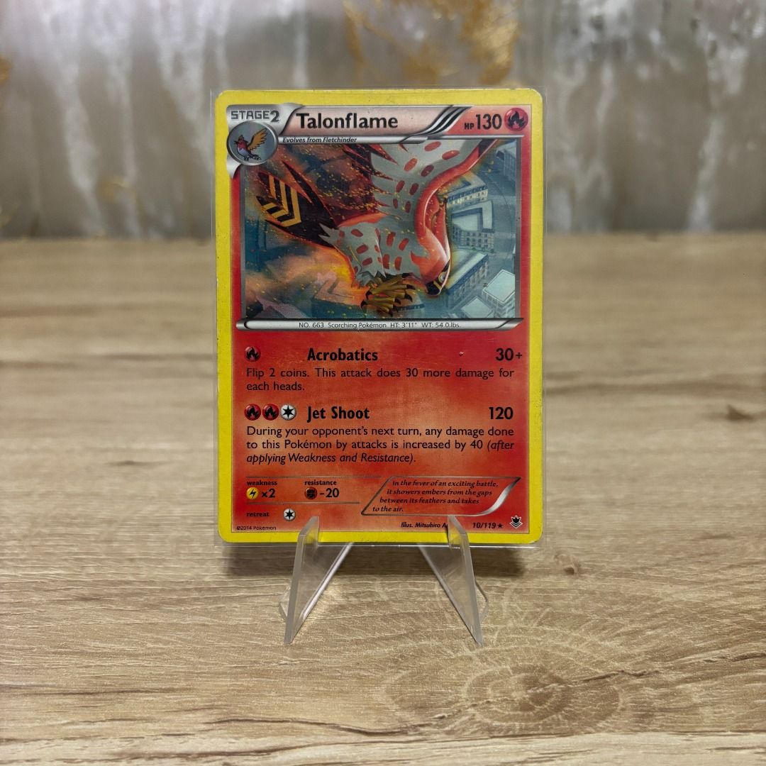 Pokemon Card Talonflame 10/119 Rare Normal: Phantom Forces (Category: Raw Singles) located in Caloocan City. Submitted by extendo_02 (Listing ID 1462560525, Image 1). Description: Pokemon Card Talonflame 10/119 Rare Normal: Phantom Forces ₱30 Condition: EX Location: North Caloocan Shipment: J&t, Lalamove, LBC & DHL.