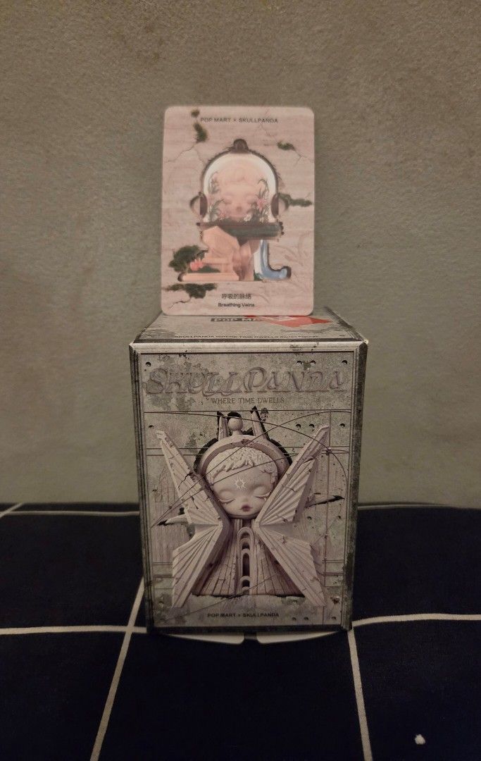 Pop Mart Skullpanda Where Time Dwells (Category: Designer & Blind Box Toys) located in Mandaluyong City. Submitted by KenP07 (Listing ID 1462515314, Image 2). Description: Open bottom Sealed foil 1 Breathing Veins ₽700 1 Spire Vigil ₽900 Pickup: SMDC LIGHTMALL MANDALUYONG CITY.